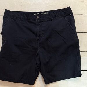 Men's Navy Flat Front Shorts